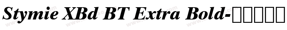Stymie XBd BT Extra Bold字体转换
